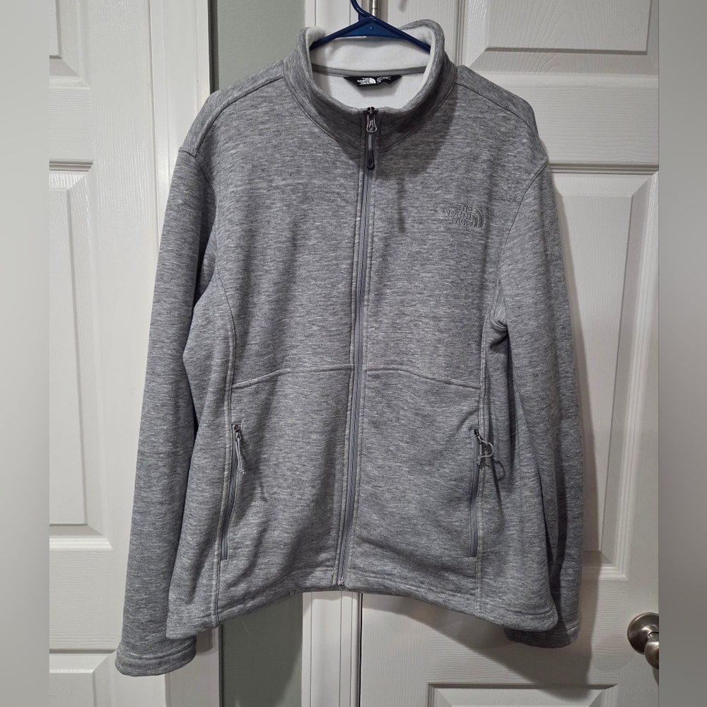 The North Face Light Grey Knit Jacket Large